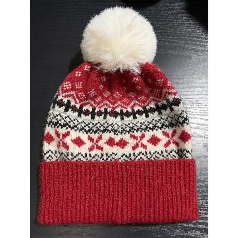 Nine West Winter HAT Beanie Diamonds And FAUX Pearls